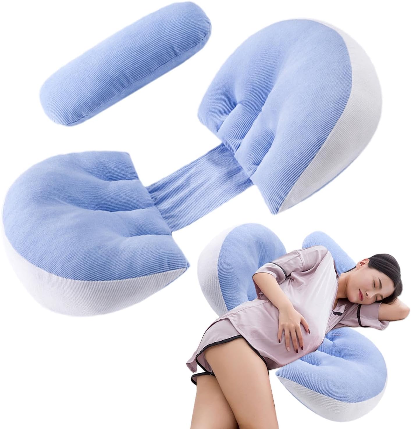 BumpNest™ - Pregnancy Pillow with Waist and Belly Support for Side Sleepers
