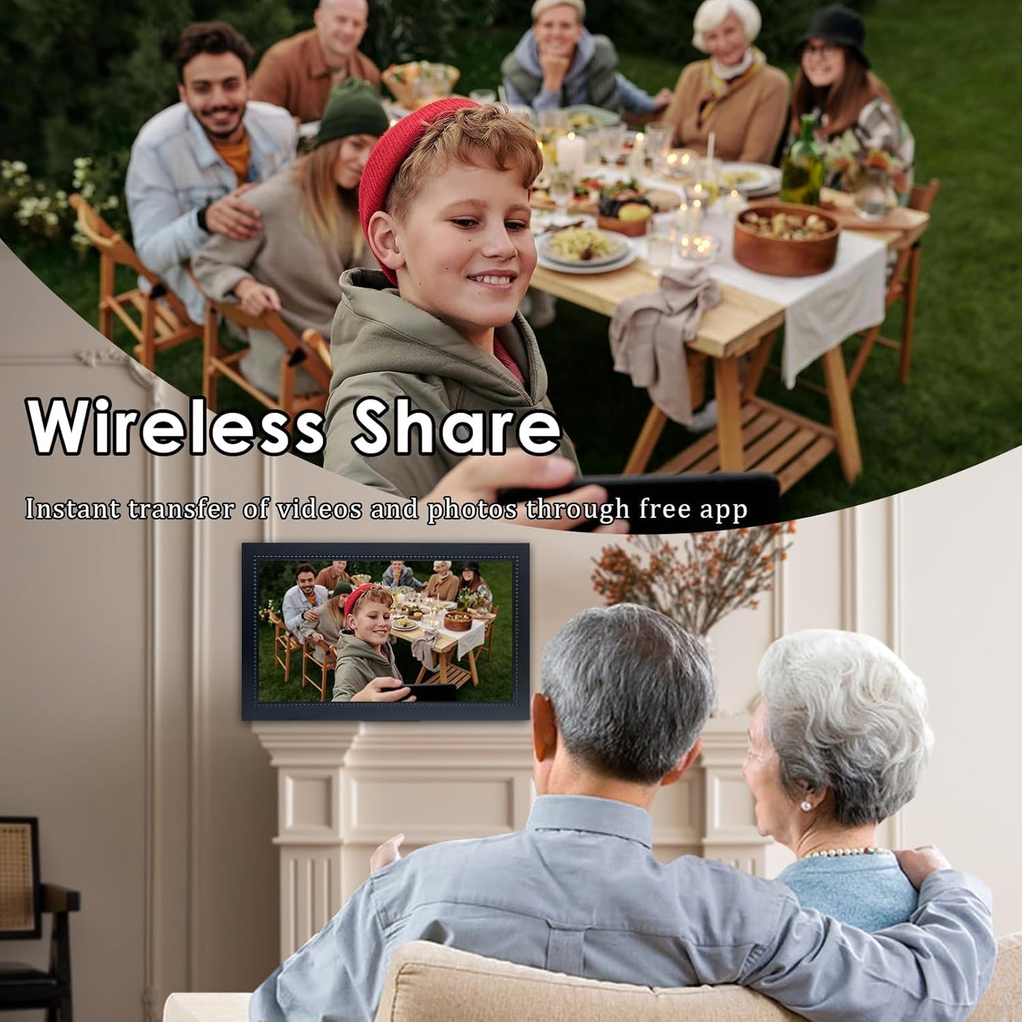 Memories Alive™ - WiFi Digital Photo Frame IPS Touch Screen