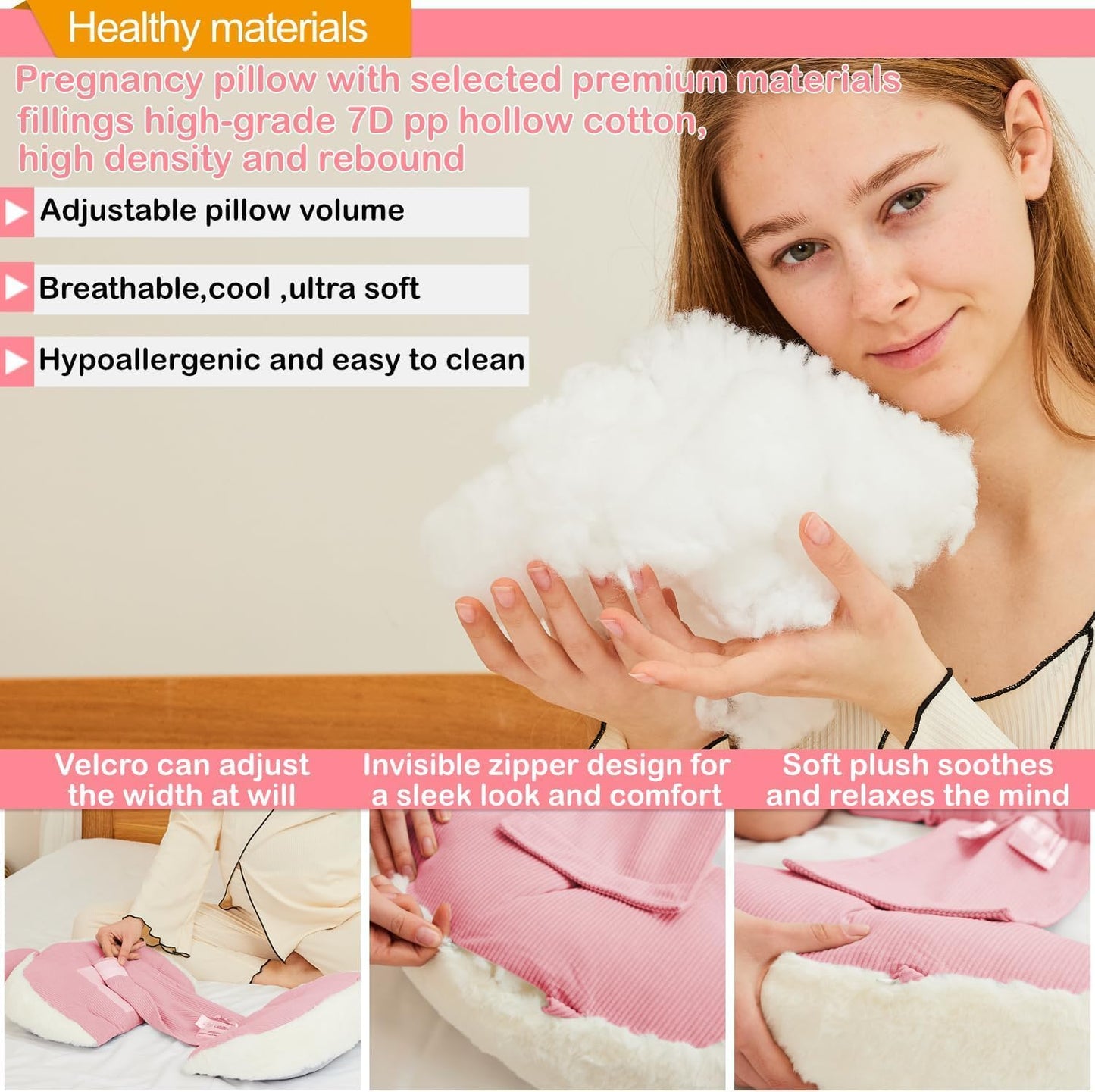 BumpNest™ - Pregnancy Pillow with Waist and Belly Support for Side Sleepers