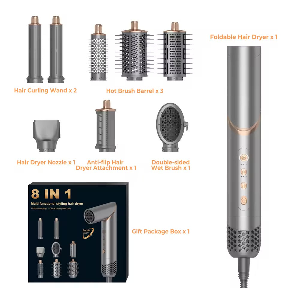 Glam Vortex™ - 8 in 1 Air Wrap Hair Styler