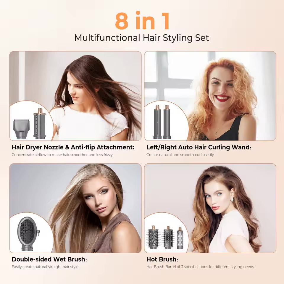 Glam Vortex™ - 8 in 1 Air Wrap Hair Styler