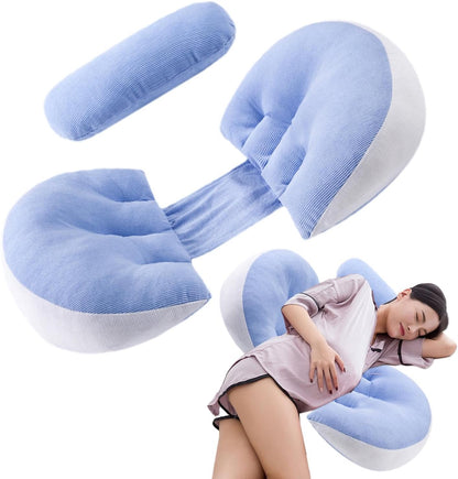 BumpNest™ - Pregnancy Pillow with Waist and Belly Support for Side Sleepers