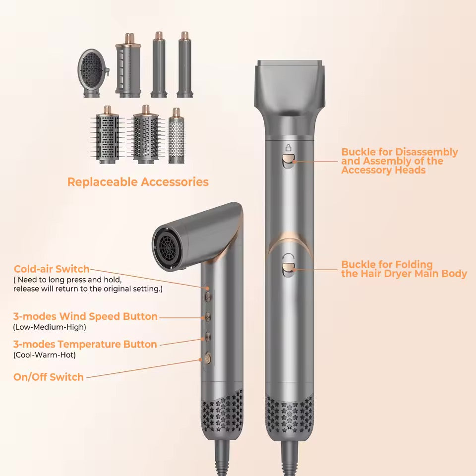 Glam Vortex™ - 8 in 1 Air Wrap Hair Styler
