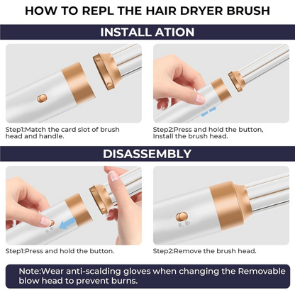 Salon Styler™ - 7-in-1 Hot Air Hair Curler Brush